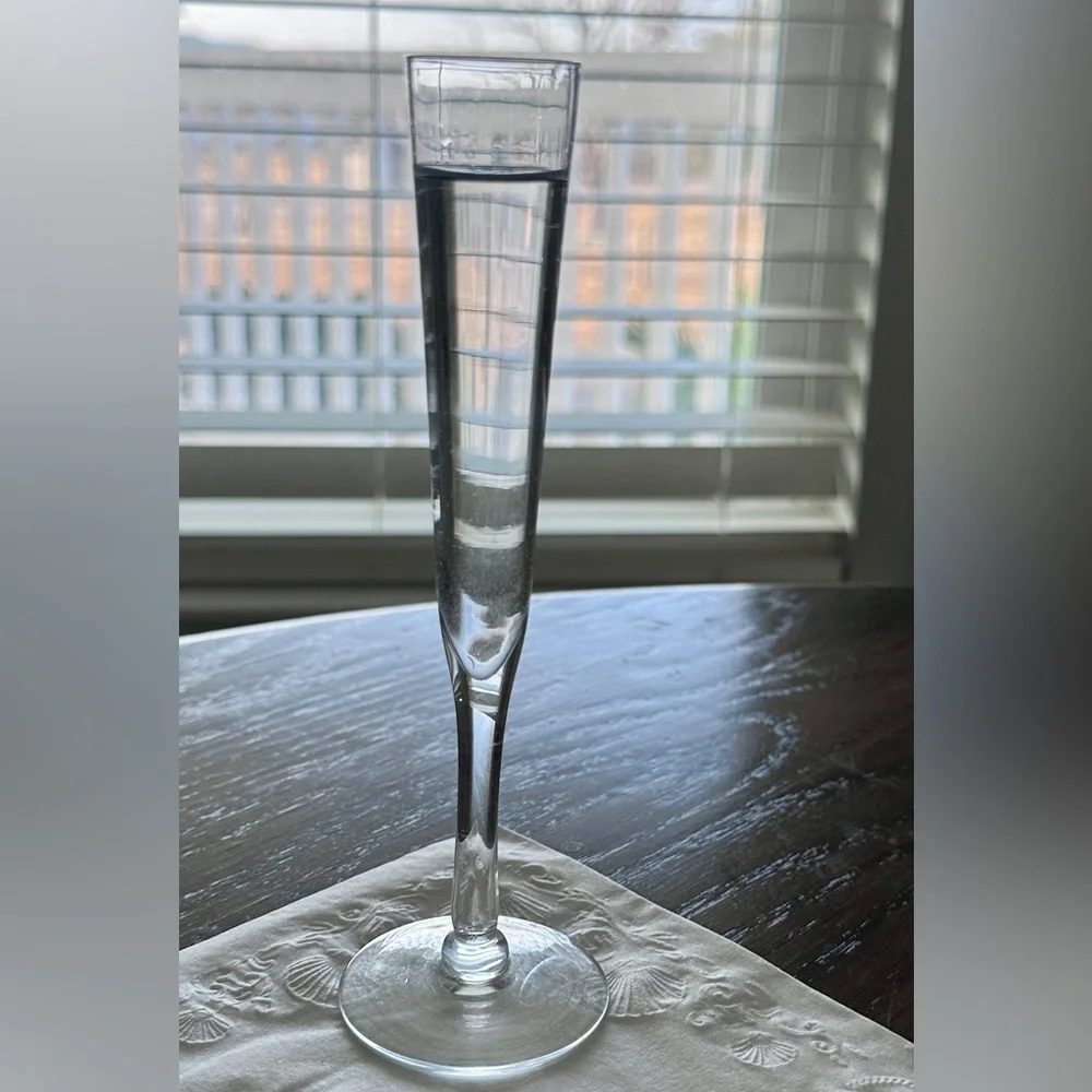 Vintage MCM Tall Slender Cordial Champagne Flute Glasses Set of 6   7” tall